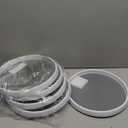 Simple Houseware 12-Inch Lazy Susan Spice Organizer Rotating Tray, 5-Pack (White)