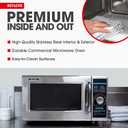 Sharp R-21LCFS Medium-Duty Commercial Microwave Oven with Dial Timer, Stainless Steel, 1000-Watts, 120-Volts