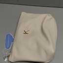 Valentine's Day Gifts for Women Girlfriend Initial Makeup Bag for Teen Girls Personalized Gifts for Friend Teacher Mom Wife Cosmetic Travel Toiletry Bag(Beige,K)