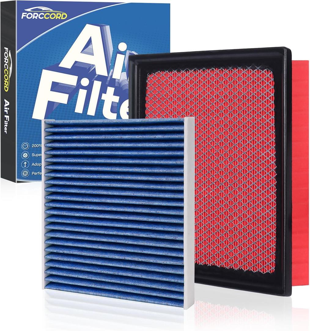 Cabin & Engine Air Filter for Silverado 1500/Sierra 1500 (2014-2018), Silverado 2500 HD/Sierra 2500HD 6.0L (2015-2019), Suburban/Tahoe/Yukon (2015-2020) Replace#CF11809 CA8755A (Not for 6.6L)