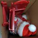 Electric Santa Claus Climbing Ladder to Christmas Tree with Music, Hanging Ornaments for Xmas Tree Ornament Indoor