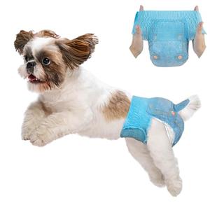 Dono Female Dog Diapers – Disposable Stretchy Waist Full Wraps for Dogs in Heat, 360° Leak-Proof and Super Absorbent, 9 PCS for Small, Medium Dogs
