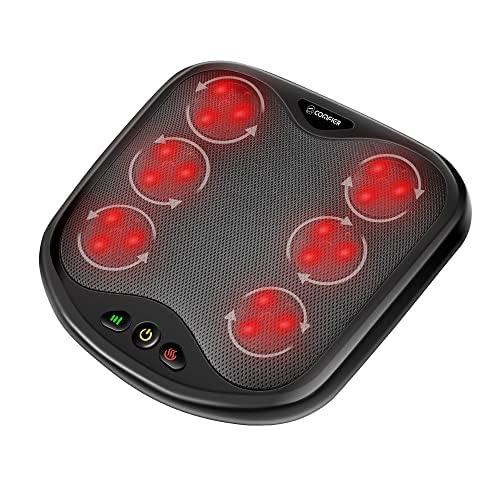 COMFIER Shiatsu Foot Massager with Heat,Kneading, Foot Massager for Neuropathy,Back Massager with Washable Cover, Feet Warmer for Men,Women, Feet Massager Machine for Plantar Fasciitis,Foot Heater