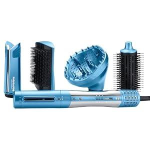 BaBylissPRO StyleSwitch Ionic Multi-Styler, Air Styler and Hair Dryer, Lightweight Hot Air Brush, 5 Attachments, 9 Heat/Speed Settings, Dual Voltage