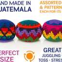 Funny Guy Mugs Multicolored Crochet Assorted Geometric Pattern Hacky Ball, Foot Bag Kick Sack, Indoor and Outdoor Toys for Kids and Adults, Set of 3