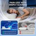 Cervical Neck Pillow for Neck Pain Relief and Sleeping, Ergonomic Contour Neck Support Pillow with Breathable Pillowcase, Memory Foam Pillow for Side, Back, Stomach Sleepers