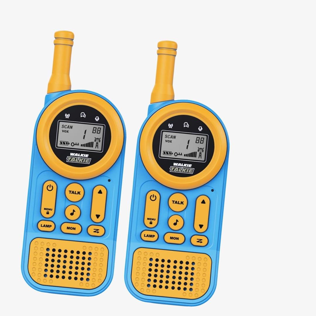Walkie Talkies for Kids Toys: 22 Channels 2 Way Radio with Backlit LCD & Flashlight, 3 Miles Kid Walkie Talkies 2 Pack for 3-12 Year Old Boys Girls Camping (Blue)