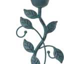 RORIANO Vintage Touch Table Lamp for Living Room, 3-Way Dimmable Nightstand Lamp with 2 USB Ports, Farmhouse Rustic White Glass Shade Leaf Desk Lamp for Bedroom End Table, LED Bulb Included (1 Pack - Retro Green)