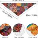 AWAYTR 3PC Boho Lace Scarf Hair Bandanas - Chiffon Hair scarf for Women and Girls Bohemian Prints headbands