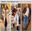 Vepose Women's Slouch Ankle Flat Boots Fashion Short Low Heel Zipper 939A Booties (6)