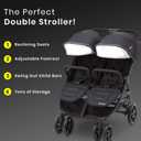Jeep Destination Ultralight Side x Side Double Stroller, Midnight, Manufacturing Date: 2025/07