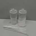 Glass Cups with Lids and Glass Straws, High Borosilicate 20OZ Tumblers (2Pcs) for Coffee, Tea, Juice, Smoothies, Hot/Cold Drinks at Home, Office