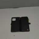 Defencase Compatible with iPhone 16 Pro Max Case Wallet with RFID Blocking Card Holder for Woman Men, PU Leather Magnetic Snap Flip Zipper Strap Wallet Phone Case Fit for iPhone 16 Pro Max 6.9", Black