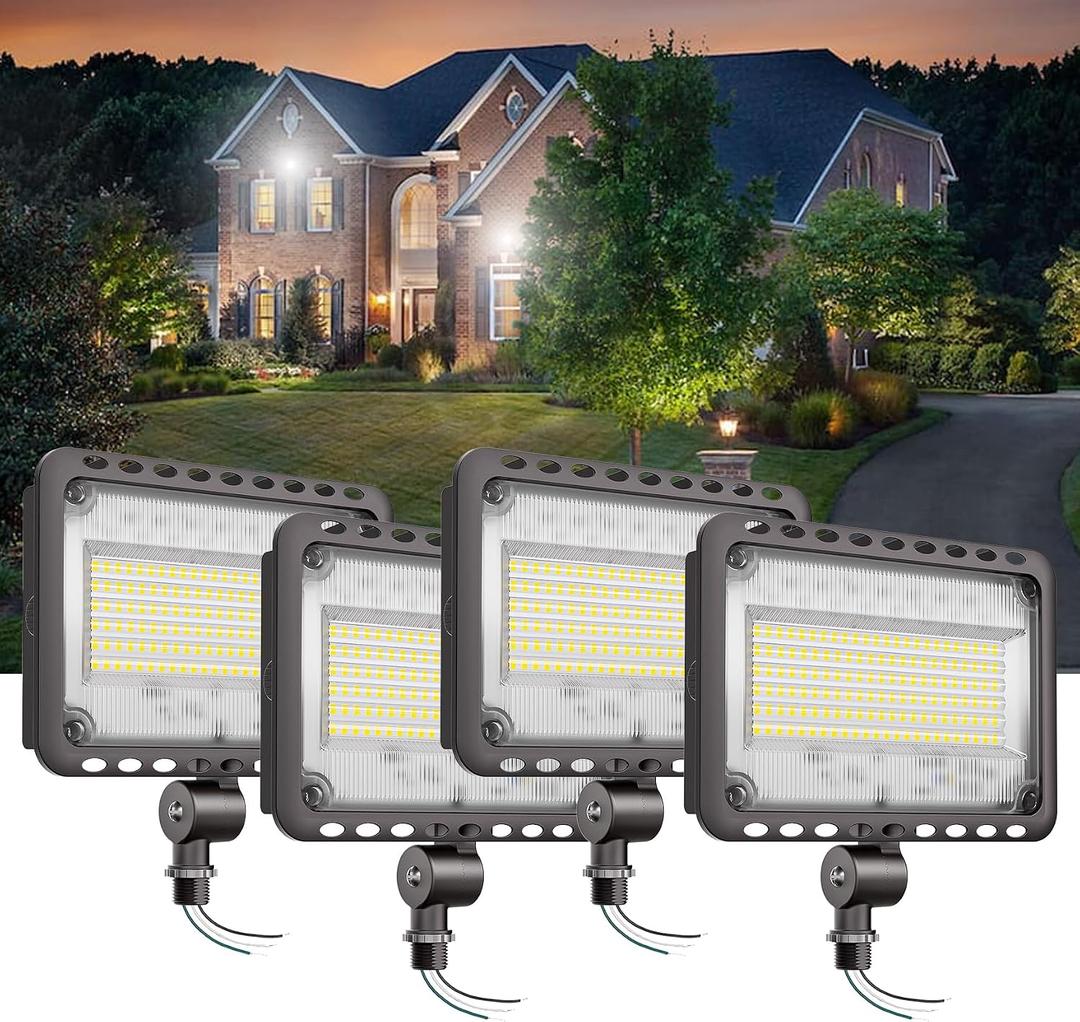 CINOTON 120W 16800LM LED Flood Lights Outdoor, 5000K, UL Listed,4 Pack