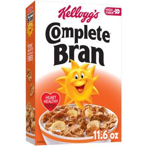 Kellogg's Complete Bran Breakfast Cereal, Fiber Cereal, Family Breakfast, Original, 11.6oz Box (1 Box), BBD: 11/10/26