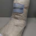 FUNNY FUZZY 30x20 Washable Dog Bed Crate Mat, 2 in1 Pet Pillow Sleeping Bed, Fluffy Deluxe Kennel Mattress for Medium Dog and Cat,Charcoal Grey,M,Beige