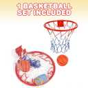 ArtCreativity Mini Over-the-Door Basketball Hoop Game Easy to Hang, No Assembly Required Includes 1 Mini Ball & Durable Net Hoop Indoor Basketball Toy Gift for Kids, Teens & Adults Bedroom Play