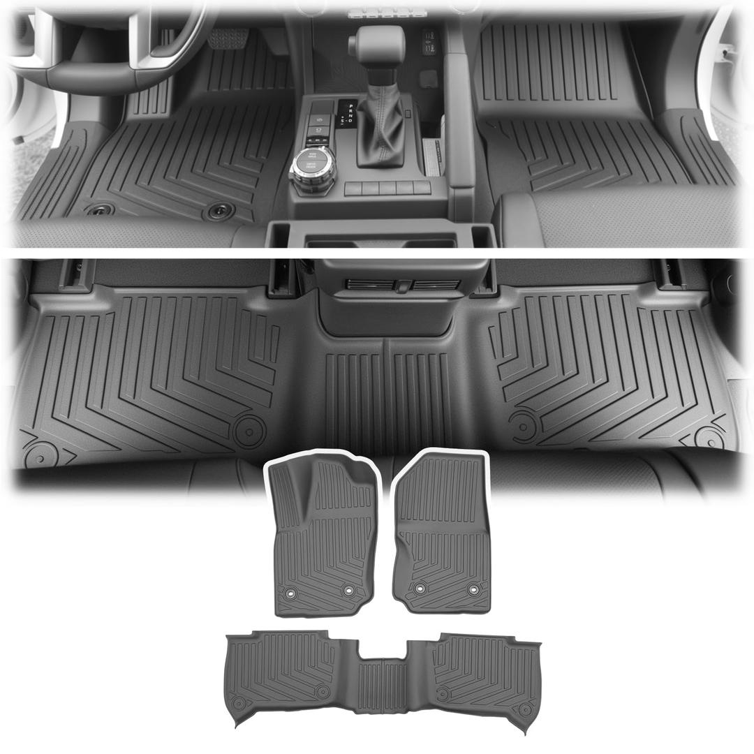 Titibett Floor Mats Fit for 2025 2026 Toyota 4Runner 5 Seats Only Gas All-Weather Floor Mats Compatible with 4Runner Interior Accessories, 3PCS