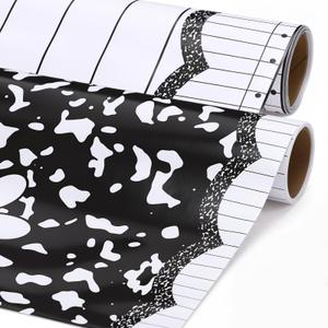 3 x Pajean 47 inch x 12 FT Back to School Wrapping Paper Roll Bulletin Board