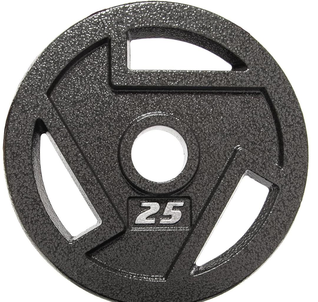 25LB Fitvids 2-Inch Olympic Cast Iron Weight Plate for Strength Training & Weightlifting