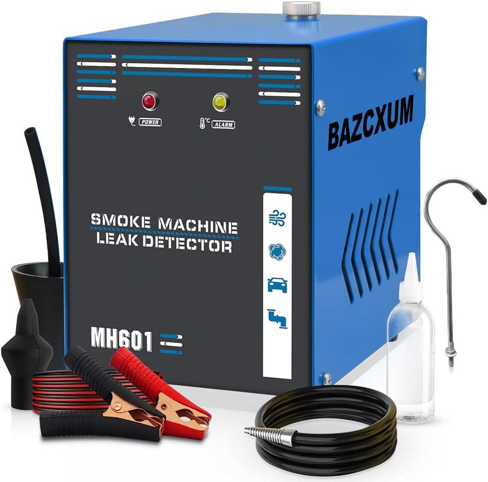 Smoke Machine Automotive with Advanced Air Pump Built-in, Professional Smoke Machine Leak Detector for All 12V DC car, Diagnostic Smoke Leak Tester for EVAP, Vacuum and Fuel Pipe System