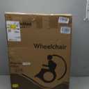 Portable Wheelchair, Lightweight Foldable Transport Chair with Handbrake for Adults and Seniors