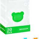 Vacuum Food Storage Bags - Reusable BPA Free Vacuum Sealer Bags - 20pcs Bags Only - 13.39x11.81in - Green