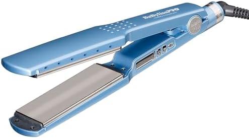 BabylissPRO Nano Titanium Ionic Hair Straightener, Professional Flat Iron For All Hair Types