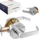 Medium Duty Commercial Door Handle | Passage Function | Grade 2 | No Lock/Key | Meeting Rooms & Kitchens | Satin Nickel Finish | C UL & ADA | ANSI A156.2
