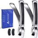 SOLEADER Plate Gripper Compatible With Instant Pot Accessories, Air Fryer Pans Gripper, Hot Plate Bowl Retriever For Egg Custard For Jidangeng, For Microwave Toaster Oven Steamer, Pack of Two (Vertical Lift Tongs)