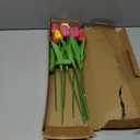 Sggvecsy 15 Pcs Fake Tulips Artificial Flowers Real Touch PU Faux Flowers Tulip Stems for Wedding Spring Bouquet Floral Arrangement Home Office Party Decorations for Mother's Day