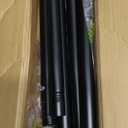 ENJOYBASICS Matte Black Shower Curtain Rod 30 to 76 Inches, 1 Inch Stainless Steel Adjustable Spring Tension Rods No Drill for Bathroom, Closet, Window, Room Divider, Never Rust, Non Slip