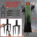 yosager 2 Pack Halloween Decor Outdoor, 6ft Lighted Standing Pumpkin Men
