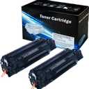 2INKJET Compatible Toner Cartridge Replacement for Canon 128 CRG128 (3500B001AA) (Black, 2-Pack)
