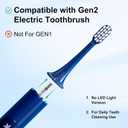 Toothbrush Replacement Heads Compatible with Snow Gen2 Electric Toothbrush,No LED Whitening,with Dust Cover,5 Pack (Polar Blue, Medium)