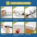 Power Strip Cover Box - Effectively Baby Proofs Power Strip with Patented Dual Lock. Convenient Side Openings for Cords & Cables. Protects Small Hands & Fingers