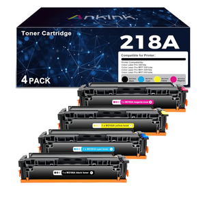 218A Toner Cartridges 4 Pack (with Chip) Compatible Replacement for HP 218 A W2180A 218X W2180X Work with Color Laserjet Pro 3201dw MFP 3301fdw 3301sdw 3301cdw Printer (Black Cyan Yellow Magenta)