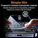 OneFish for iPhone 15 Pro 6.1 inch Tempered Glass Screen Protector Full Edge Coverage? Privacy Auto Dust-Elimination Easy Installation Screen Protector [2 Pack]