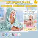 Chumia 6 Pack Baby Bath Towel Coral Fleece Soft Absorbent Newborn Hooded Towel for Kid 30 x 30 Inch Toddler Bath Blanket for Babies Infant Shower Gift(Multicolor)