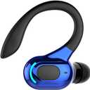 Wireless Earbuds with Earhooks Single Bluetooth Earpiece Sports Headphones Over the Ear Running Workout Wrap Around Earbuds 20H Long Battery Life Waterproof Noise Cancelling Headset for Android iOS