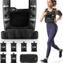 Prodigen Adjustable Weighted Vest Woman, 4-12lb/10-18lb Weight Vest with 6 Removable Weight Bags and Pocket | Weight Vest Men and Women for Walking, Running, Weight Loss, Strength Training (Black)
