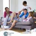 Crystala Filters LT1000PC Replacement Water Filter, Compatible with LT1000PC/PCS, LT1000PC, LT-1000PC, ADQ747935 ADQ74793504 Water Filter and LT120F ADQ73334008 Fresh Air Filter 4 Pack