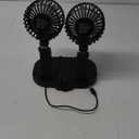 Car USB Fan, Upgraded Dual Head 360 Rotation Portable Vehicle Cooling Fan for Car Dashboard SUV RV Truck Boat Van Sedan Home Office