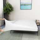 Box Spring Cover Twin/Twin XL Size - Jersey Knit & Stretchy Wrap Around 4 Sides Bed Skirt for Hotel & Home, White