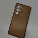 for Samsung Galaxy S24 Ultra Case Leather,Vintage Classic PU Leather Luxury Business Camera Frame Protection Cover,Soft Non-Slip Grip Anti-Scratch Shockproof Case for Samsung Galaxy S24 Ultra (Brown)