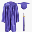 GraduationMall Shiny Kindergarten & Preschool Graduation Gown Cap Set with 2025 Tassel, Purple, Size 30