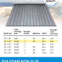 OCEANBROAD EVA Foam Boat Flooring with 3M Adhesive Backing Marine Self-Adhesive Decking 96''x45.6''/36''/28.8''/16.8'', 48''x16.8'' Faux Teak Sheet for Jon Boats Swim Platform Helm Pad RV Floor