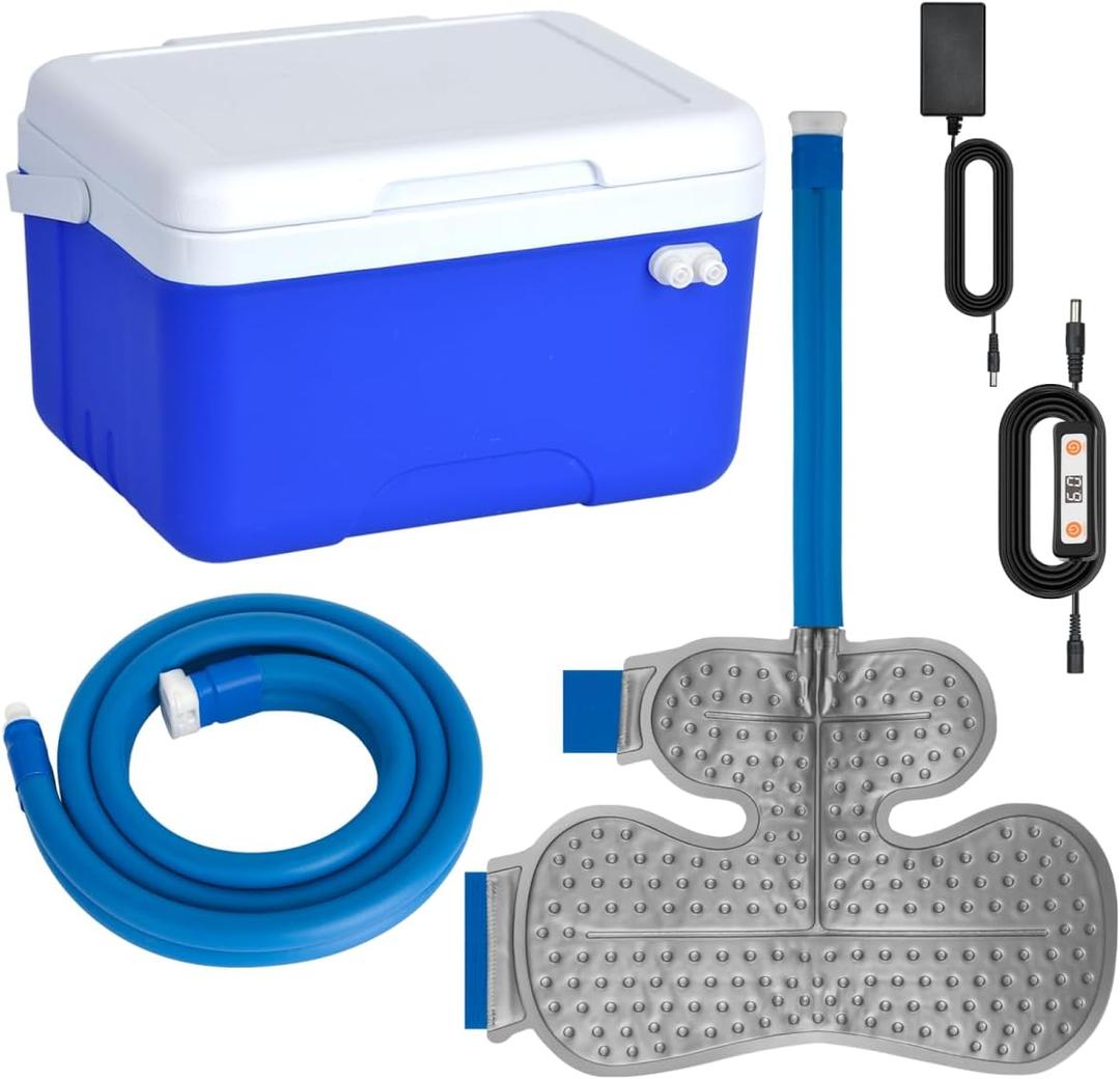 Shoulder Ice Machine Rotator Cuff Cold Therapy, Ice Machine for Shoulder After Surgery Post-Surgery Care, Timer, Compression Pad 9-Quart