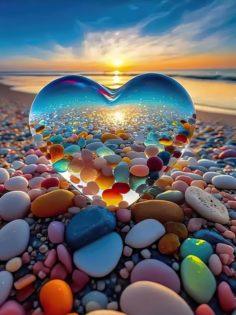 Jigsaw Puzzles for Adults 1000 Pieces, Love Pebbles Beach Puzzle, Impossible Difficult Hard Fun 1000 Piece Jigsaw Puzzles for Adults