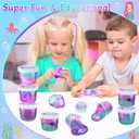 11 Pack Mermaid Slime Party Favors for Kids Slime Cup Bulk DIY Stress Relief Putty Toy Christmas Easter Birthday Goodie Bag Stuffer Classroom Reward for Girls Boys Stretchy Non-Sticky